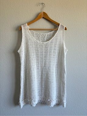 Hand-Crocheted Knit Sleveless Women’s Tank-Top Size M-L